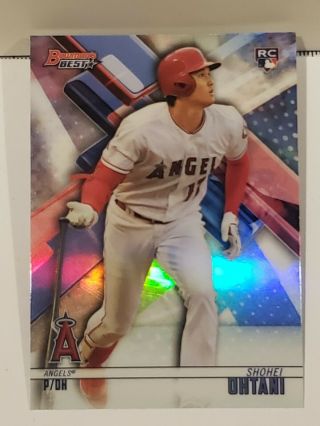 Shohei Ohtani 2018 Bowmans Best Refractor Rc 1 Los Angeles Angels Rookie Card