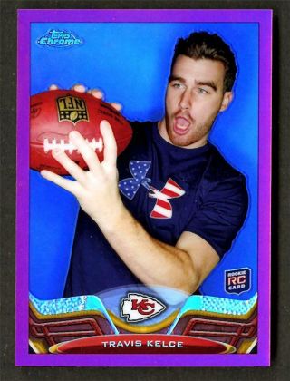 2013 Topps Chrome Travis Kelce Pink Refractor 118 Rookie Rc