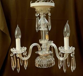 Antique Endler Cut Crystal Chandelier Small Germany
