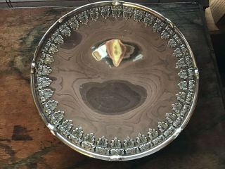 1920’s Bernard Rice & Sons Silverplate Cake Pie Dessert Pedestal Plate Epns