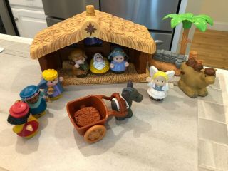 Fisher Price Little People Nativity Manger Christmas Story Set W/music 12 Pc