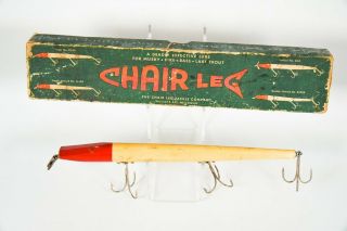 Vintage Scarce Musky Big Game Chair Leg Antique Fishing Lure Jt7
