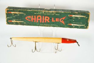Vintage Scarce Musky Big Game Chair Leg Antique Fishing Lure JT7 2