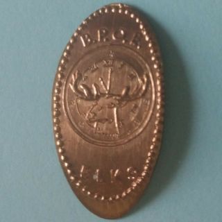 B.  P.  O.  E.  Elks Fraternal Organization Club Elongated 1959 Copper Penny