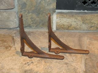 Set Of 2 Medium Simple Arch Cast Iron Shelf Brackets,  Brace,  Measures 6 " X 6 "