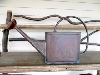 Antique Vtg Embossed 2 Gallon Copper Watering Can Sprinkler