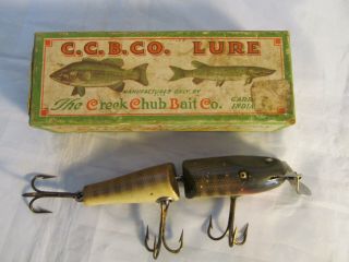 Vintage Fishing Lure Creek Chub 2600 Jointed Minnow Pikie Finish W/box