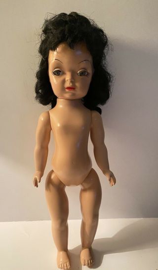 Vintage 1953 - 54 MaryJane Doll knockoff Terri Lee Black hair & Pretty green eyes 3