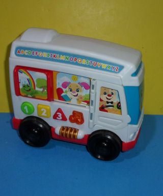 2016 Mattel Fisher Price Laugh & Learn Around Town Bus Songs & Sounds