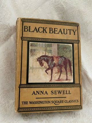 Black Beauty Anna Sewell Washington Square Classics Antique Book Illustrated