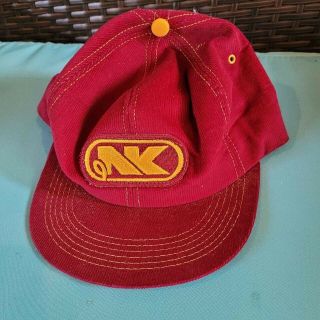 Vtg Nk Northrup King Seed Patch K Brand Usa Maroon Snapback Trucker Hat Cap