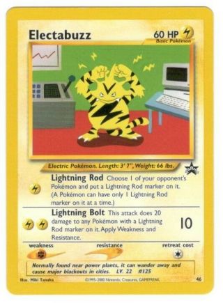 Electabuzz Rare Black Star Promo Pokemon Card 46