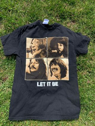 Vintage 2005 The Beatles Let It Be Graphic T - Shirt Size Small Apple Corp