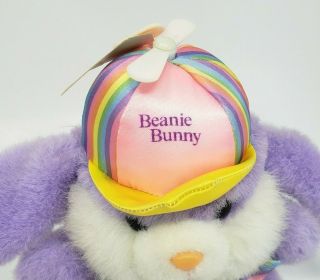 5 " Vintage Dan Dee Purple Beanie Bunny Rabbit Stuffed Animal Plush Toy Rainbow