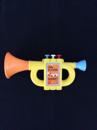 Vintage 1983 Tomy Little Tooter Toy Trumpet Plays Mary Had A Little Lamb Song