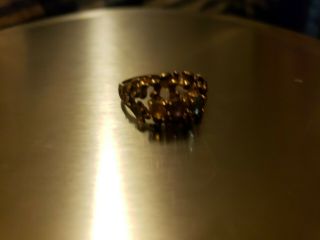 Fine Antique 14k Gold Multi - Stone Cluster Cocktail Ring