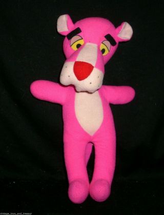 13 " Vintage 1980 Pink Panther Mighty Star Stuffed Animal Plush Toy Doll Old Big