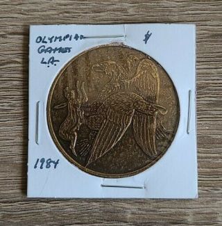 1984 Xxiiird Olympic Games Token Los Angeles California Eagle Scrtd Fare Medal