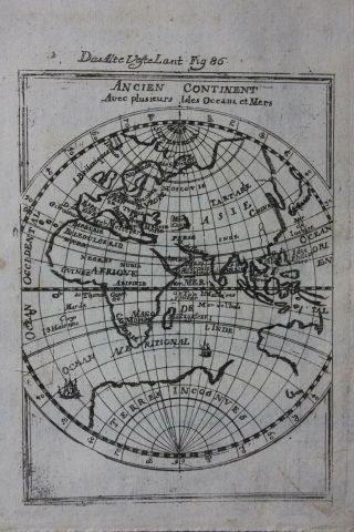 Antique Map World,  E.  Hemisphere,  Europe,  Asia,  Africa,  Mallet C.  1686