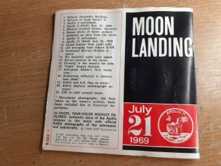 1969 Moon Landing Nasa Apollo Viewmaster 3 Reels & Booklet/sleeve B - 663