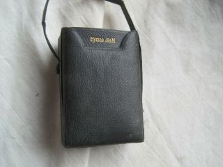 Antique Black Leather Small Vintage Church Prayer Books With Hymns From 1921