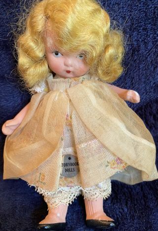 Vintage Judy Ann Doll 5 1/4 In Jointed Hips Tagged Costume Nancy Ann