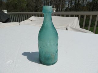 Antique Bottle R.  Kearney Philada Green Squat Soda Beer Pony Ip Pontil Pa