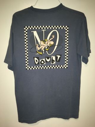 Vintage No Doubt Gwen Stefani 90s Band Shirt Blue Size L