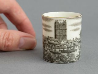 Vintage/antique Goss Miniature Richmond Castle One Handled Mug/cup Black & White
