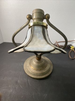Vintage Art Deco Cast Iron Base Table Lamp Finial Bryant Socket Pat’d 1907
