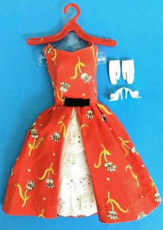 Vintage Barbie Garden Tea Party Outfit 1606 Complete & 1964 Euc