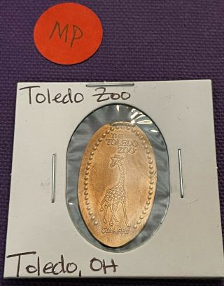 Toledo,  Oh - Toledo Zoo - Smashed Penny Copper Pre - 1982 - Retired