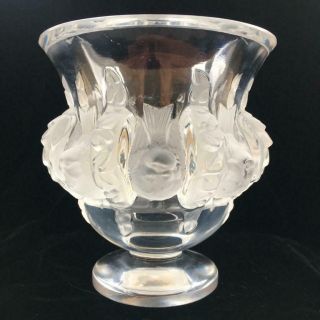 Gorgeous Vintage C.  1950 Lalique France Crystal /cristal Vase - Dampierre