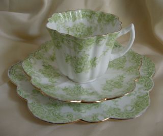Antique The Paragon China - Star - 1912 Cup,  Saucer & Plate Trio