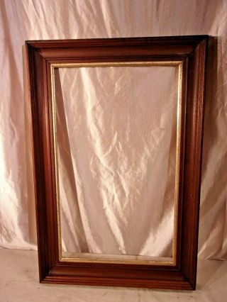 Antique Victorian Walnut Frame 16 1/2 X 24 1/2 Holdss12x20 Molding 2 "
