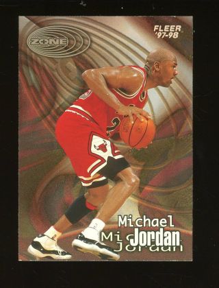 1997 - 98 Fleer Zone 10 Michael Jordan Hof