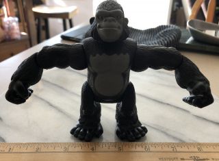 2006 Mattel Imaginext Jungle Safari Black Gorilla Poseable 5 " Push Head Action