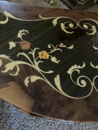 Vintage Italian Inlaid Side Table Demi 2