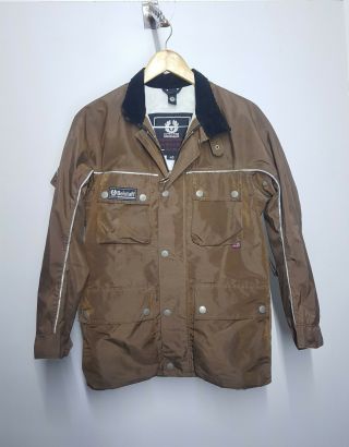vintage belstaff men brown nylon jacket size L 2