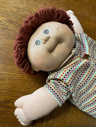 Vintage 1978 1983 Oaa Cabbage Patch Doll Auburn Brown Hair Brown Eyes