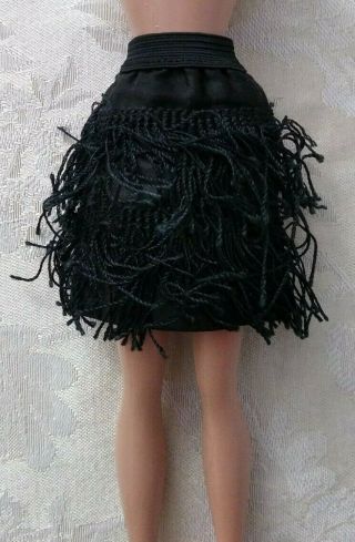 Vintage Vogue Jill Jan Black Fringed Flapper Skirt Fits Barbie Miss Suzette Sz