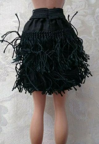 Vintage Vogue Jill Jan Black Fringed Flapper Skirt Fits Barbie Miss Suzette Sz 2