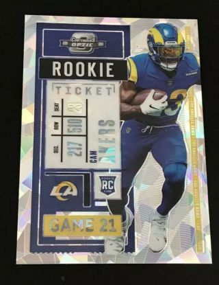 Cam Akers 2020 Contenders Optic Rookie Ticket Cracked Ice Rc 64 09/22