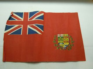 Antique British Empire Canada Flag Union Jack Flag 14 3/1” X 9 3/4” Vintage Old