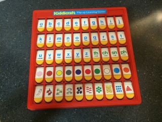 Vintage Fisher Price Kidicraft Flip Up Learing Center Teaches Letters Numbers