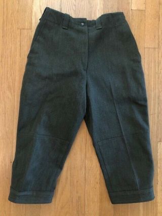 Filson Vintage Green 100 Wool Knickers Hunting Outdoor Pants Cropped Cc