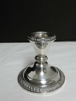 Vtg Frank M.  Whiting & Co Sterling Silver Candle Holder Weighted 3.  25 " 2000n
