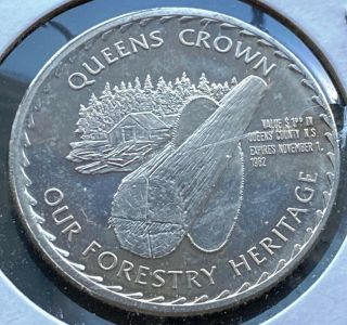 1982 Queens County Nova Scotia $1 Trade Token - Our Forestry Heritage