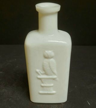 The Owl Drug Company Milk Glass Bottle Antique