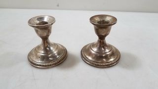 Fisher Weighted Sterling Candle Holders 540gr